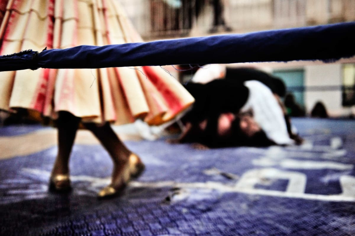 Untitled (The Ring)  Image: Carmen Rosa, Julia and Yolanda performing on the ring during a match.