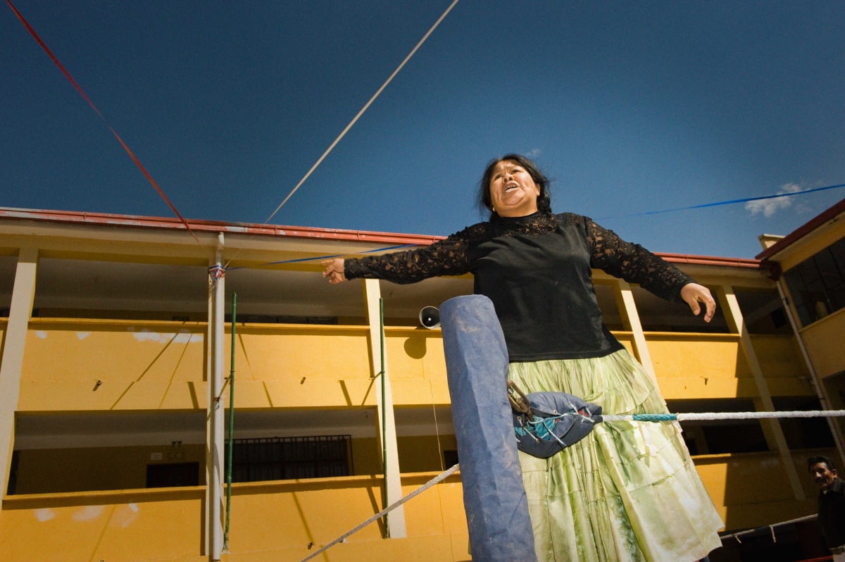 Untitled  Image: Carmen Rosa on ring during a show.