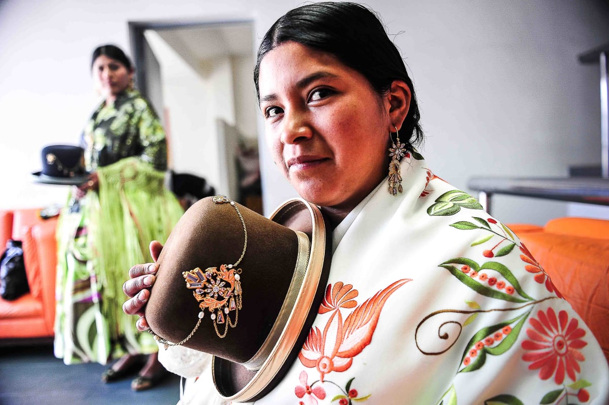 Untitled (Miss Cholita 2)  Image: A portrait of the winner of Miss Cholita Paceña 2010.