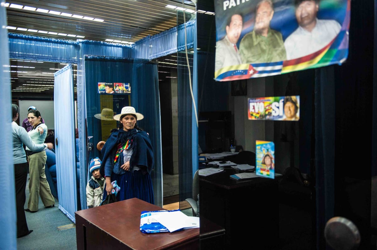 Untitled  Image: Internal view of the offices of the team of president Evo Morales.