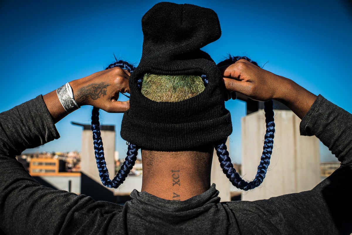 Untitled (Lee-che's Braids) by Daniele Tamagni Foundation  Image: Lee-che's braids and dyed green hair