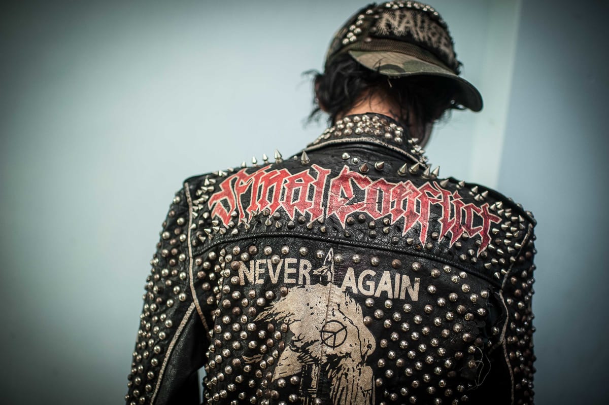 Untitled (Never Again)  Image: Skum, leader of the band KulturShock