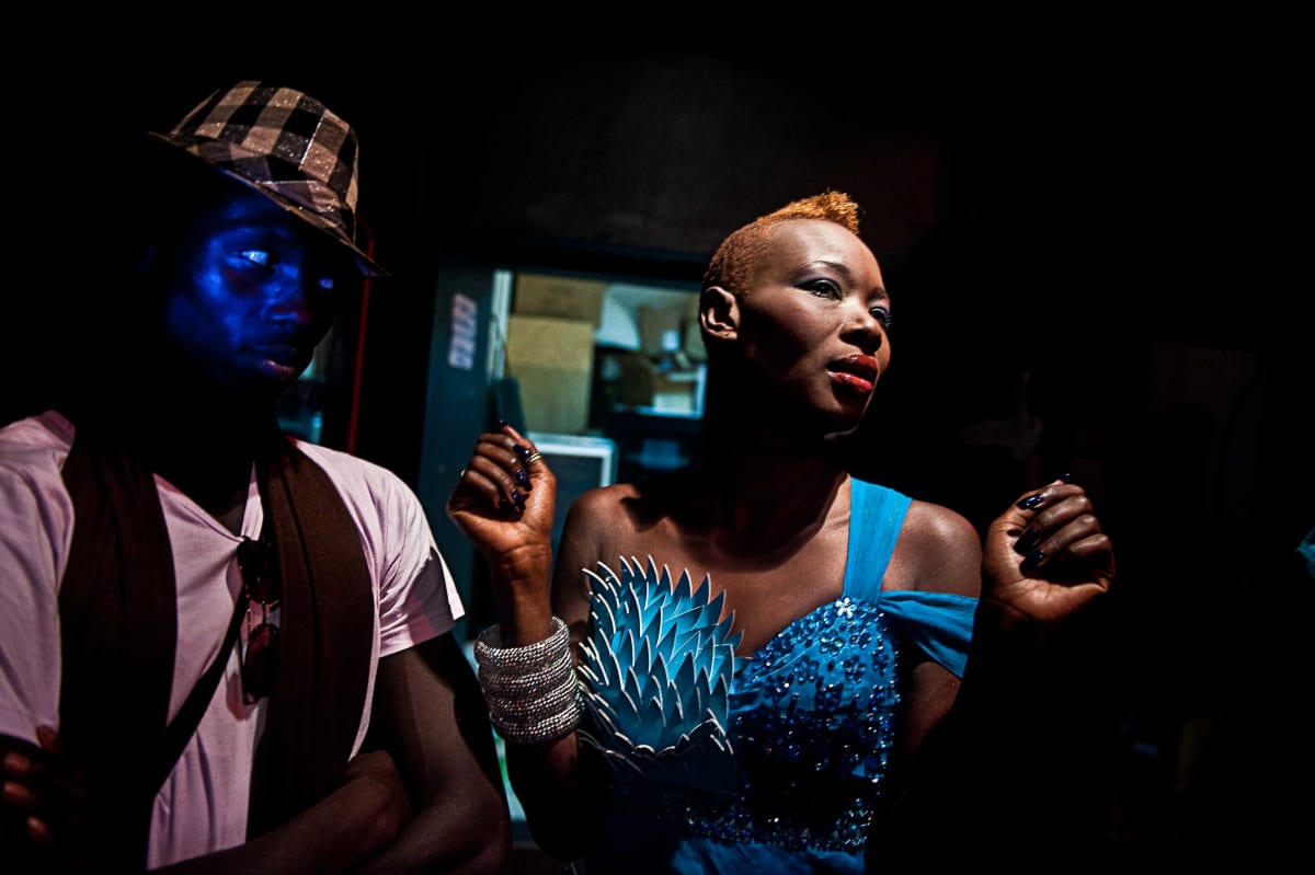 Untitled  Image: A 'diskette' in the backstage during Dakar Fashion Week.