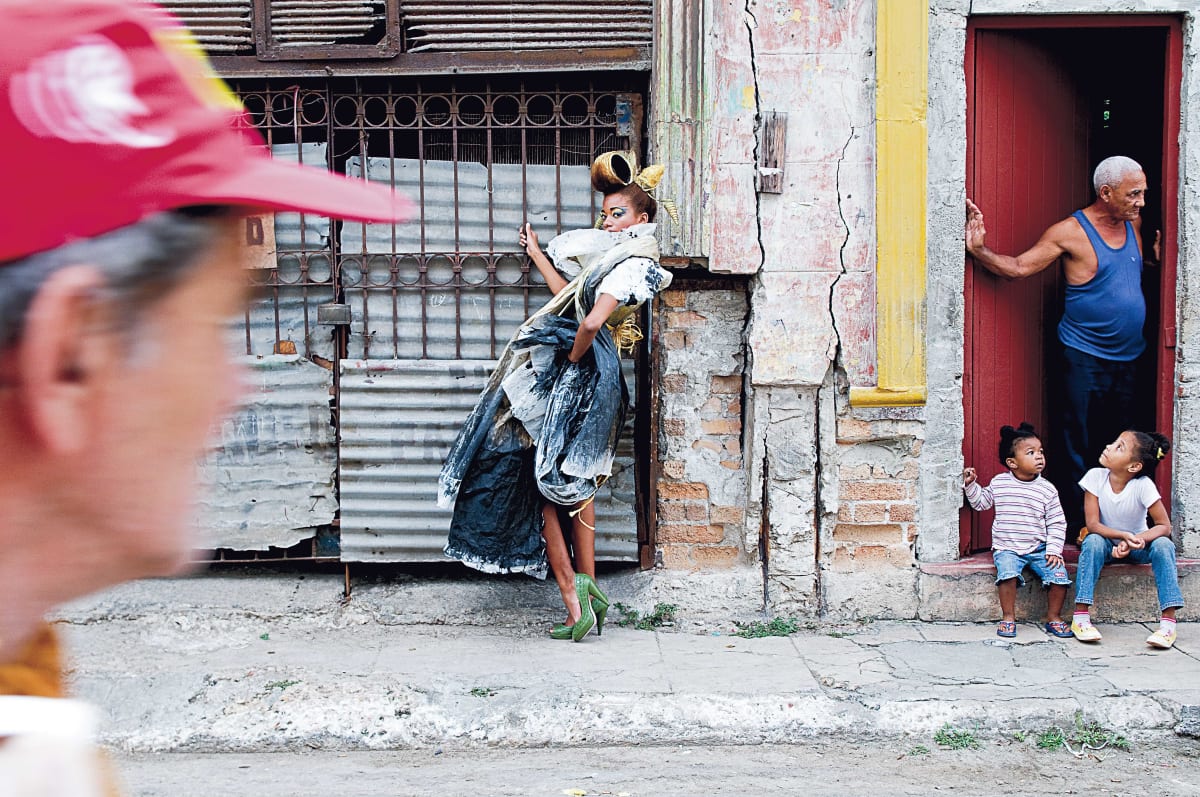 Untitled (Glam Havana)  Image: Model posing in the streets of Havana.