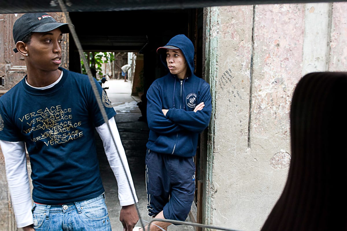 Untitled (Versace)  Image: Two young men on the streets of Havana.