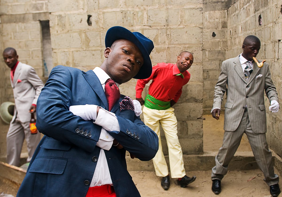 Untitled (The Playboys of Bacongo) by Daniele Tamagni Foundation  Image: Group of young Sapeurs posing for the camera in Brazzaville, Congo (2008)