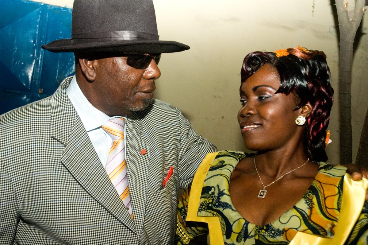 Untitled  Image: Portrait of a couple at a club taken during nighttime. Brazzaville, Congo (2007)