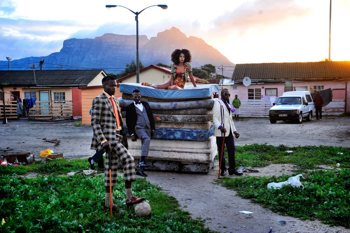 Untitled (Solange on Mattresses)  Image: Solange Knowles during the filming of the music video "Losing You".