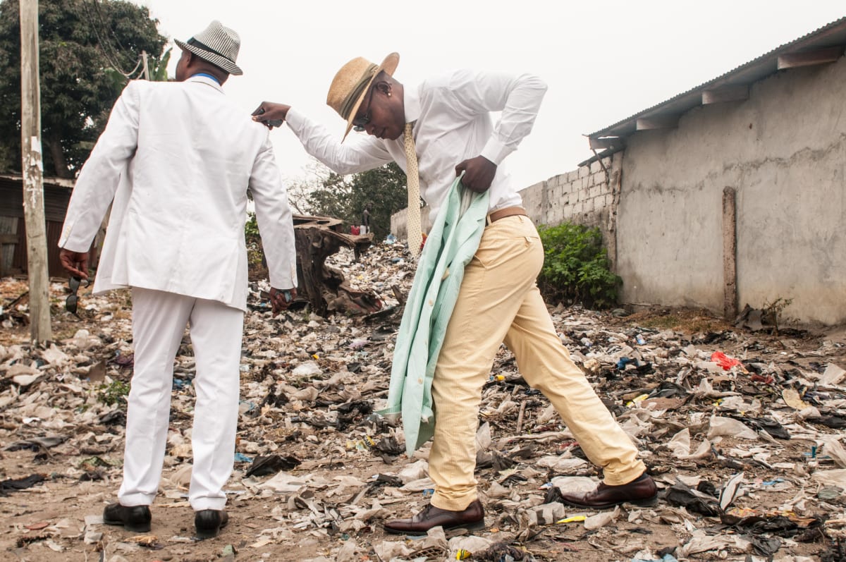 Untitled  Image: Dany Blaise leaning on his friend in the streets of Brazzaville, Congo (2008)