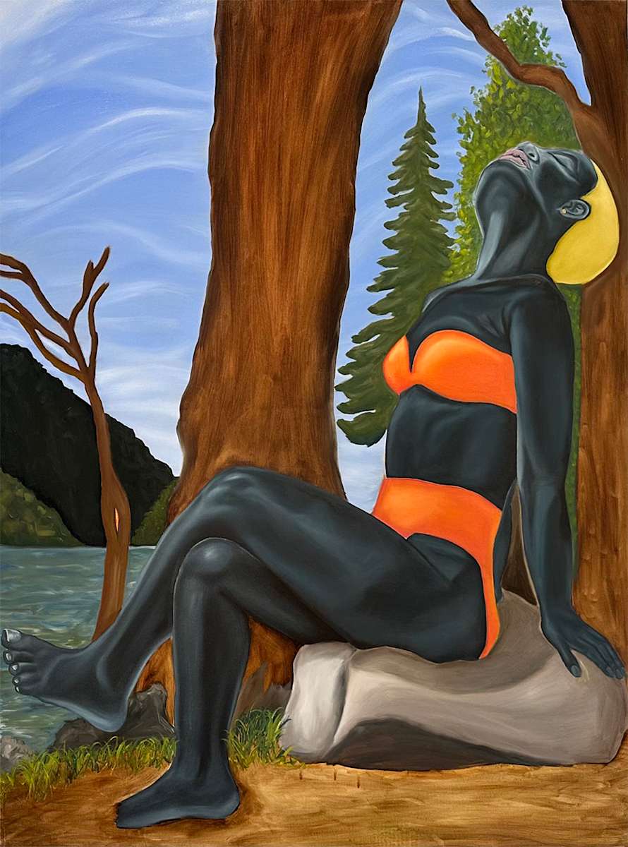 Soft Rivering My Way…to a Summer Sweet Like Cinnamon (Diptych) by Yewande Kotun Davis  Image: …To a Summer Sweet Like Cinnamon (Right) 