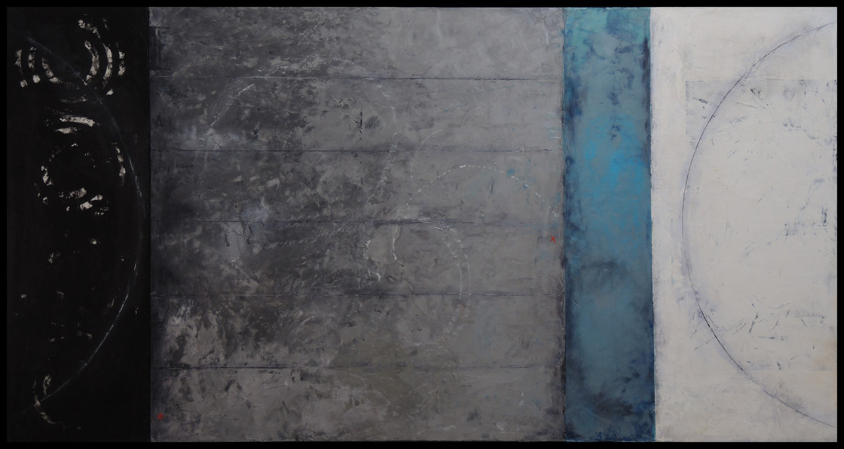 Grey Target Painting 2 by Graceann Warn 