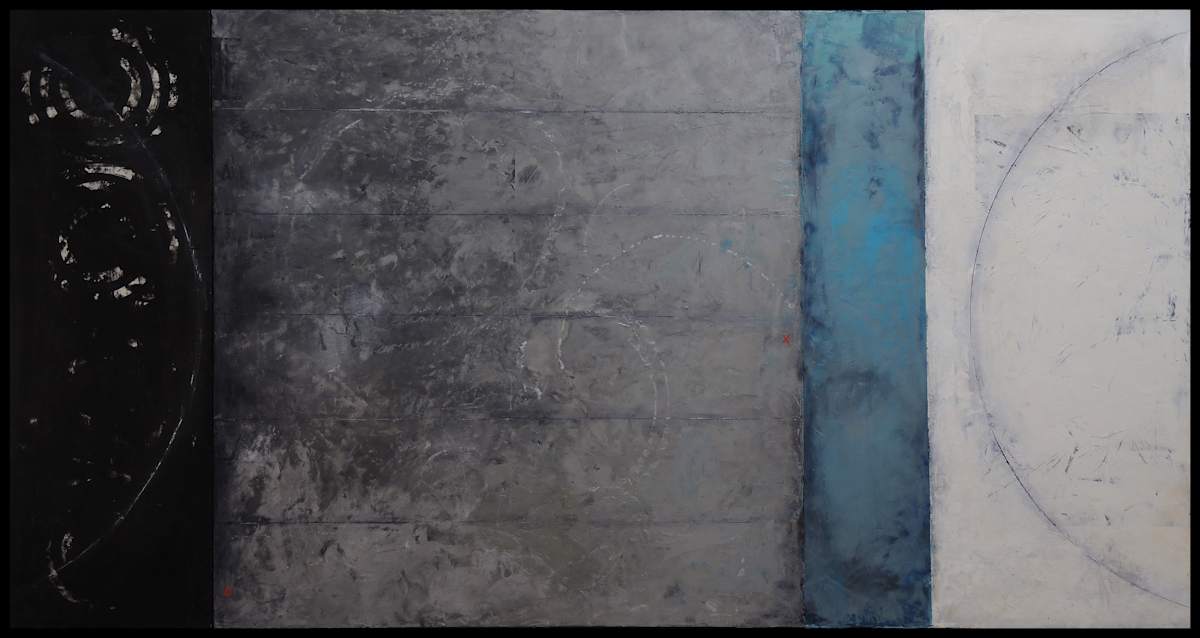 Grey Target Painting 2 by Graceann Warn, Image 1.