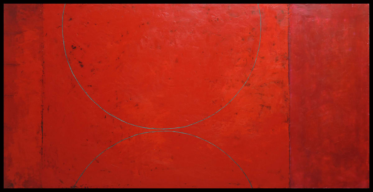 Red Arcs Painting by Graceann Warn, Image 1.