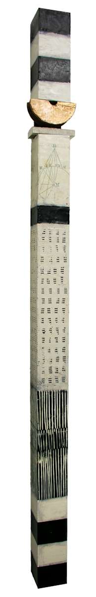 Wall Column-Black, white with boat, Image 2.