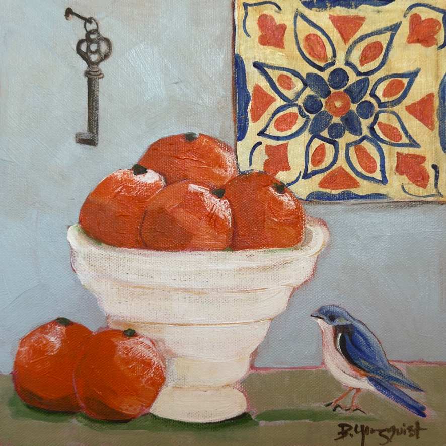 Oranges with Skeleton Key by Bernadette Youngquist, Image 1.