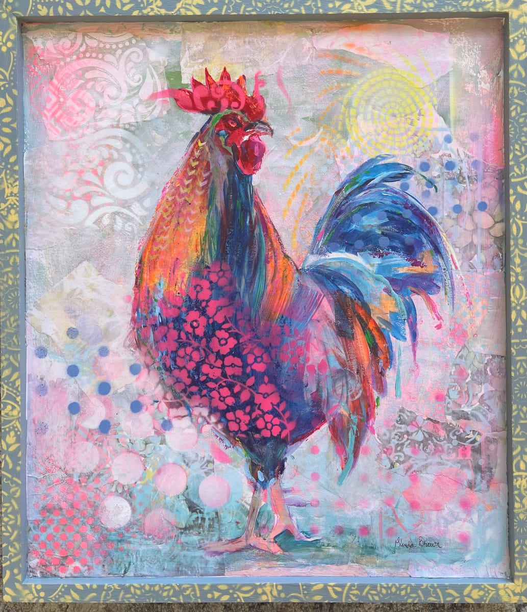 Happy Rooster by Glenda Brown 