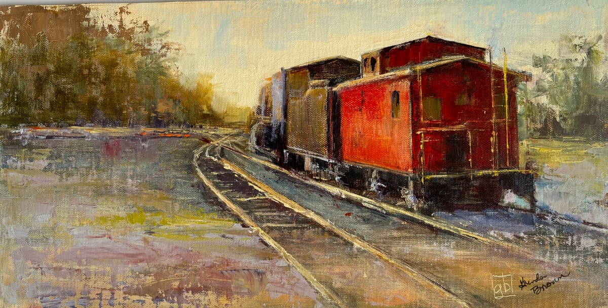 All Aboard by Glenda Brown  Image: Painting on location