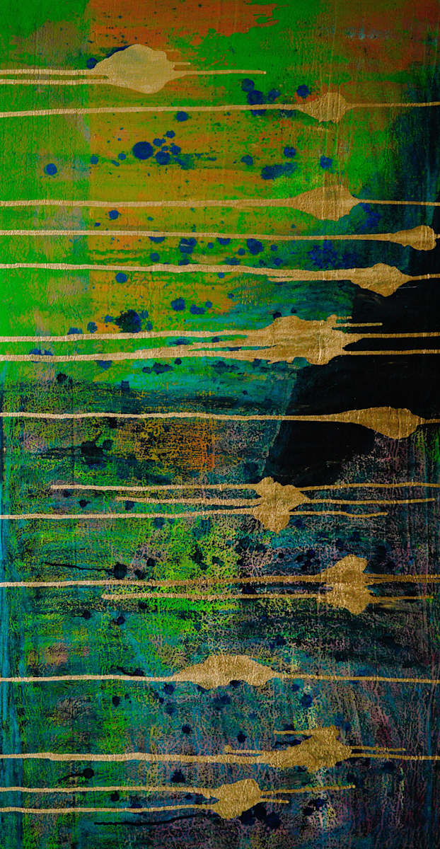 WillSchnmahl_BelloFalls_24x48x.5_Acrylics,Inks by Will Schmahl, Image 7.