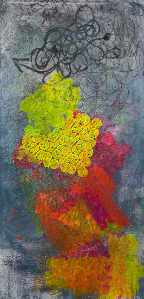 WillSchmahl_BrainFreeze_48x24x1.5_acrylics by Will Schmahl, Image 1.