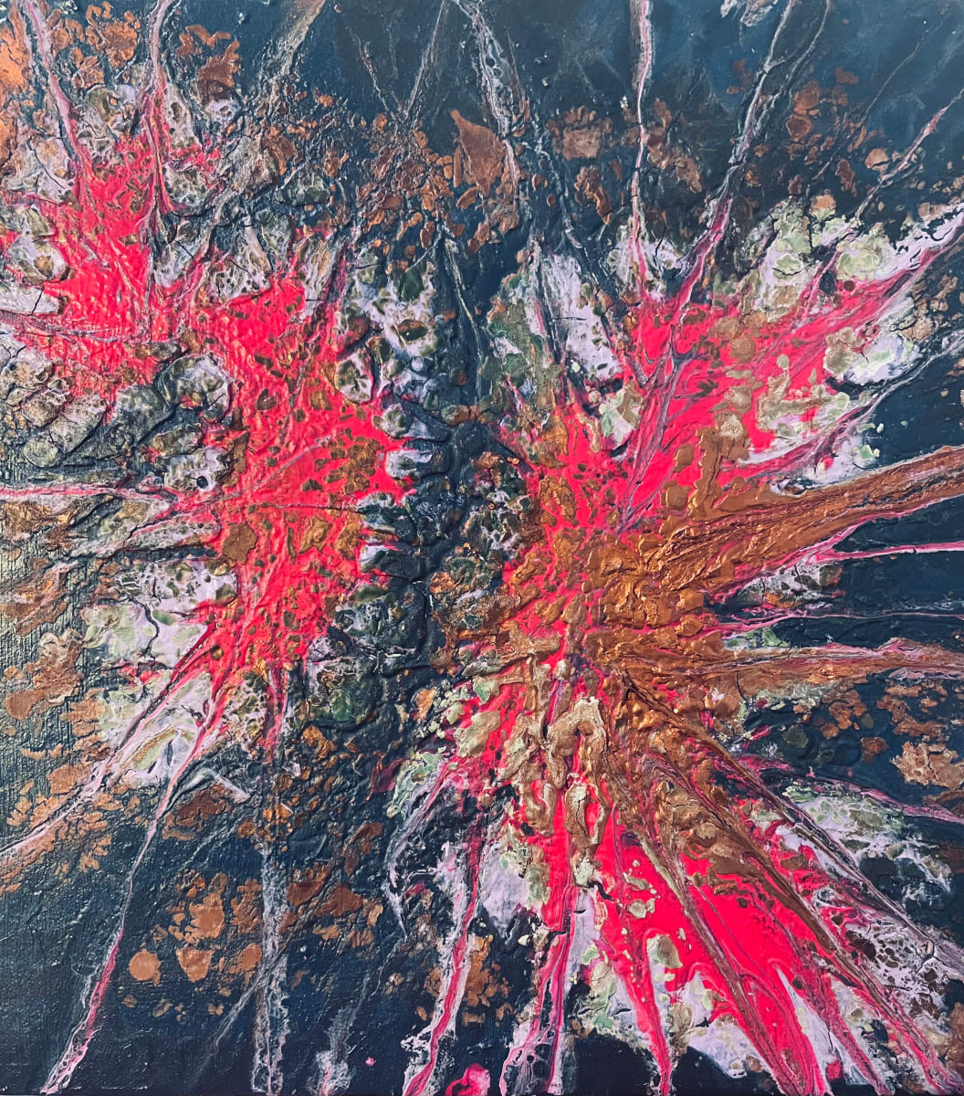 WillSchmahl_Explosion_10x10x2, Acrylics by Will Schmahl, Image 2.