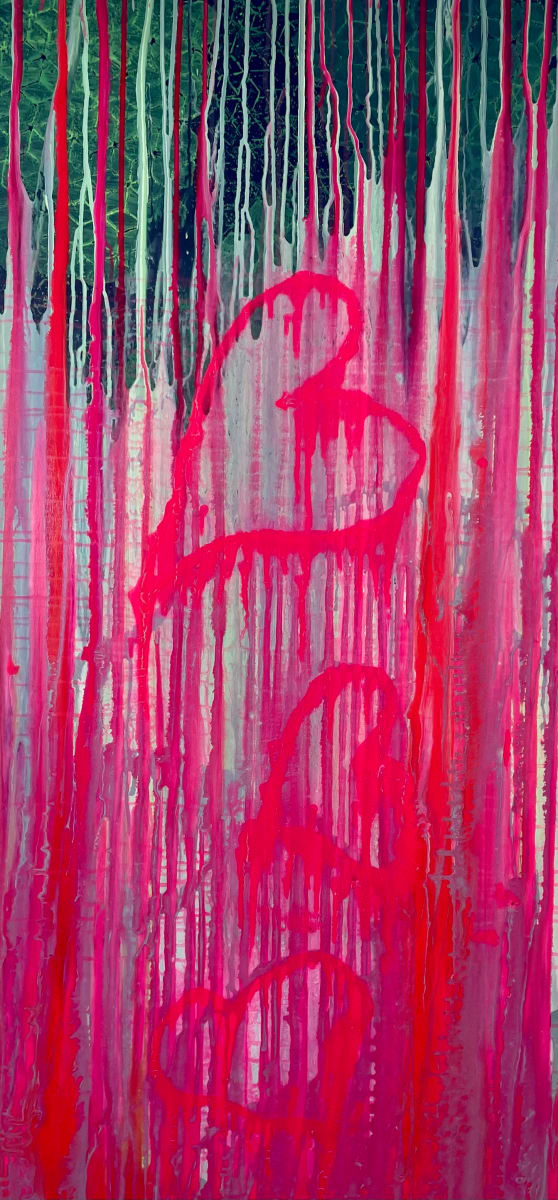 WillSchmahl_CryingLove_48x245x1.5, Acrylics by Will Schmahl, Image 1.