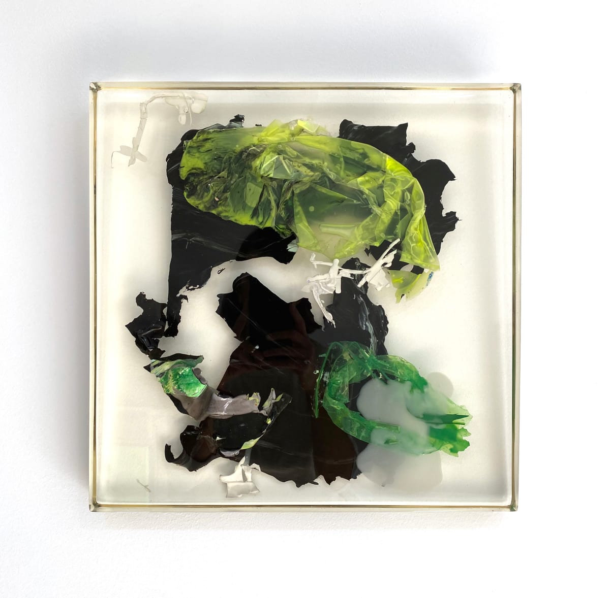 Lettuce Be Friends by Calina Hiriza  Image: "Lettuce Be Friends" – Acrylic paint skin in resin