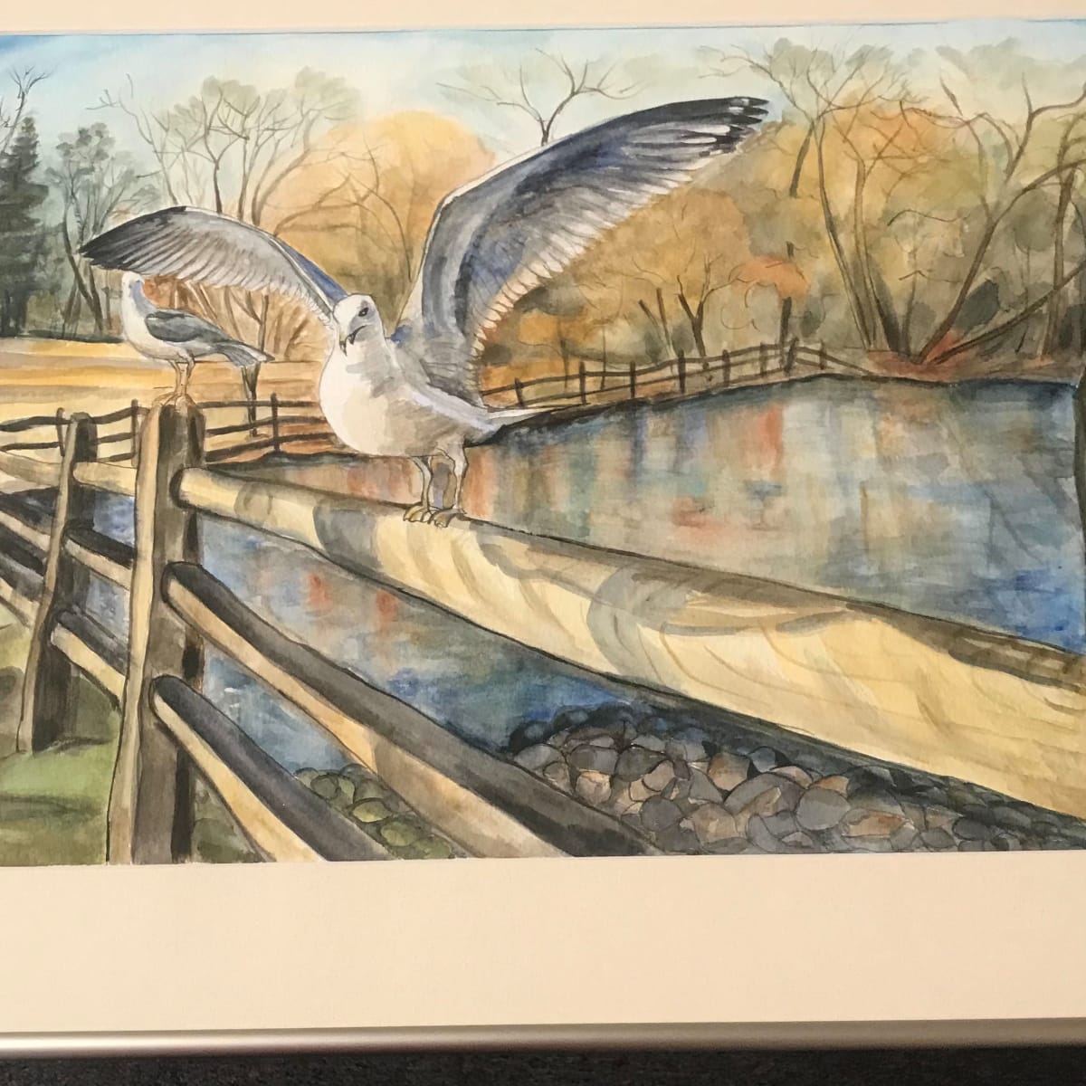 Haverford Campus Pond by Ada Monica Sperling 