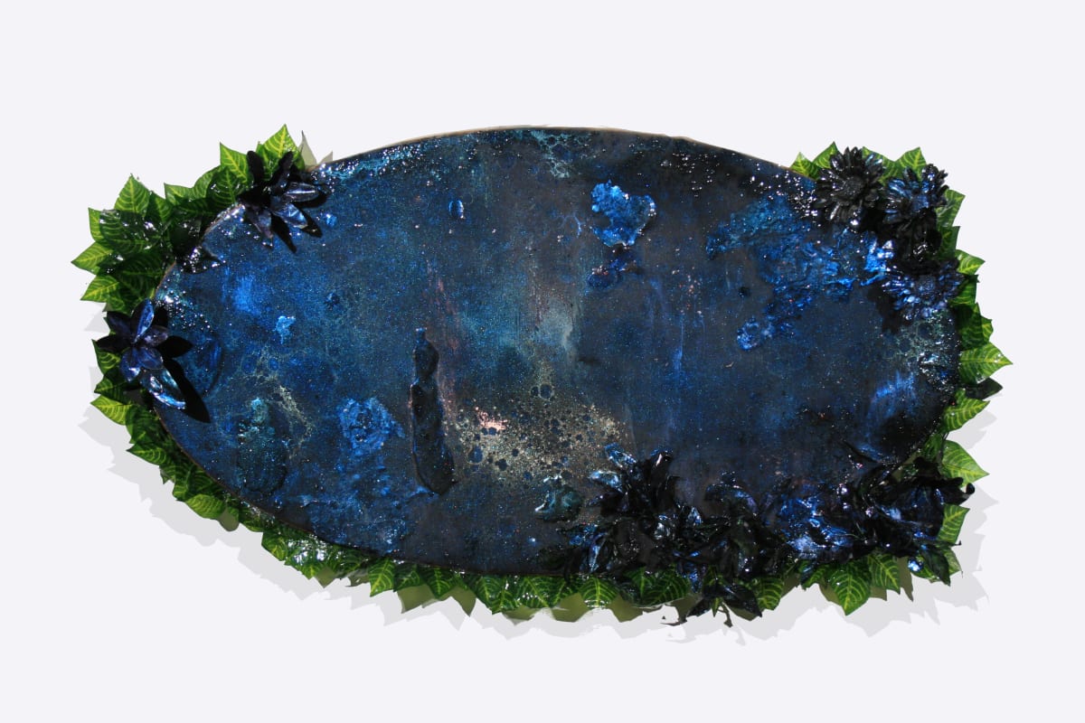 Chimeric Alchemy of the Cosmos by Mark Stafford  Image: Collector's note: In this view you can see the frame integrating with the subject as an act of panspermia, and life in the universe beginning to embrace a new awareness and oneness or atonement.