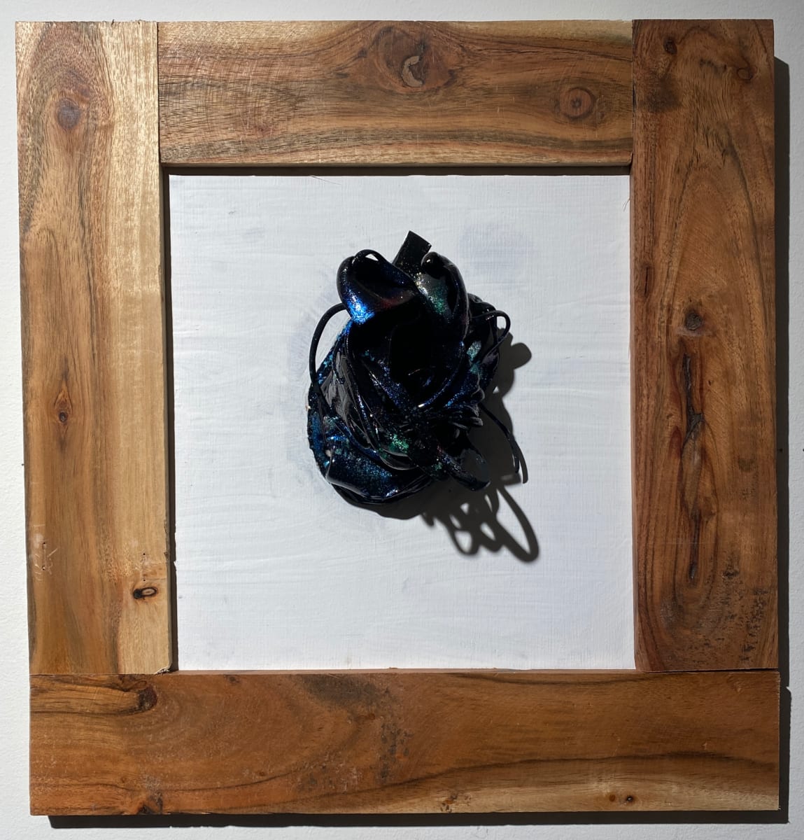 Uno, Velatura di Spazio by Mark Stafford  Image: Collectors note:  These works began with sheets of foam and slices in their surface and were then folded, translated, or self-inverted and painted with epoxies and pigments.  These small versions of macrocosmic singularities and the anatomy of our universe veiled by time were inspired by the representation of the figure and anatomy during our first Renaissance, using nothing but dust from earthen structures and metals bound by resins to create semi-translucent velaturas.  