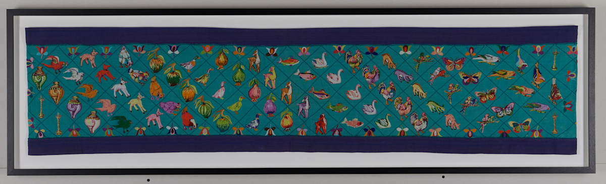 Skirt Panel with Animals and Fruits by Tamil, Nadu State, India, Image 2.