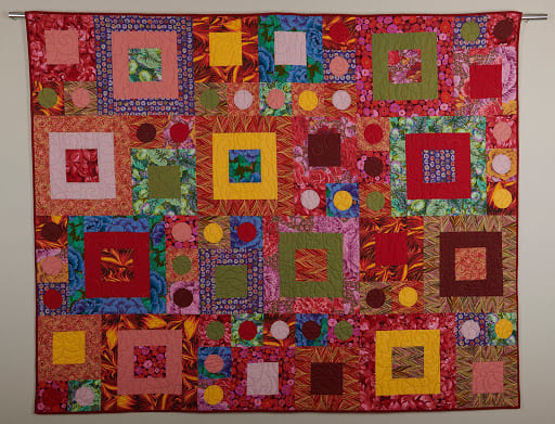 Untitled (Red Quilt) by Sharon Larman 