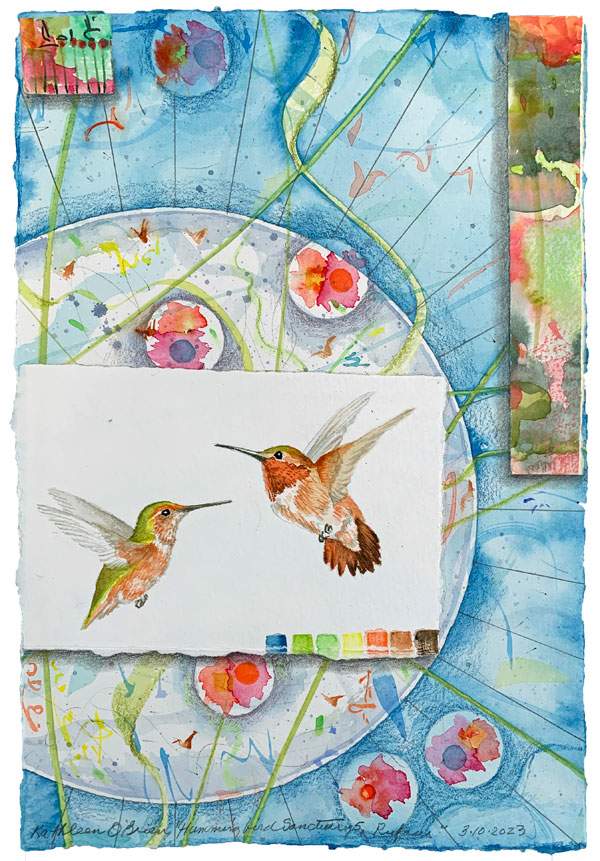 Hummingbird Sanctuary, Rufous by Kathleen O'Brien 