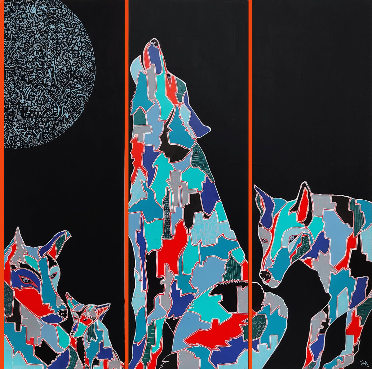 Flirting with Extinction (triptych) by Tina Alberni  Image: Triptych