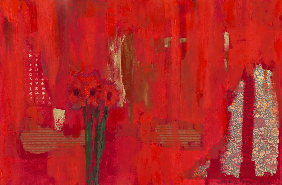 Red Daisies on Red, Image 1.