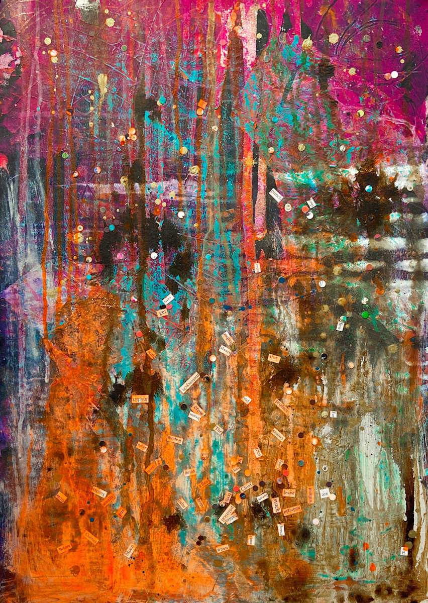 Crow Dreams by Anne Barnes  Image: Mixed media on paper