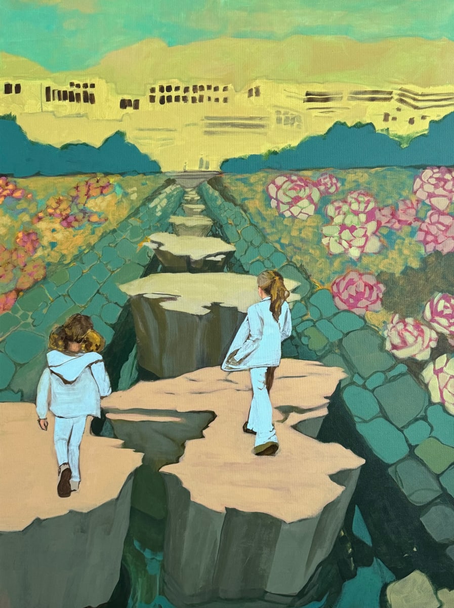 Daughters Walking II by Jen E. Sanders 
