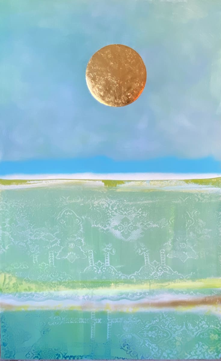 Orb Moonscape in Blue by Nell Hergenrather 