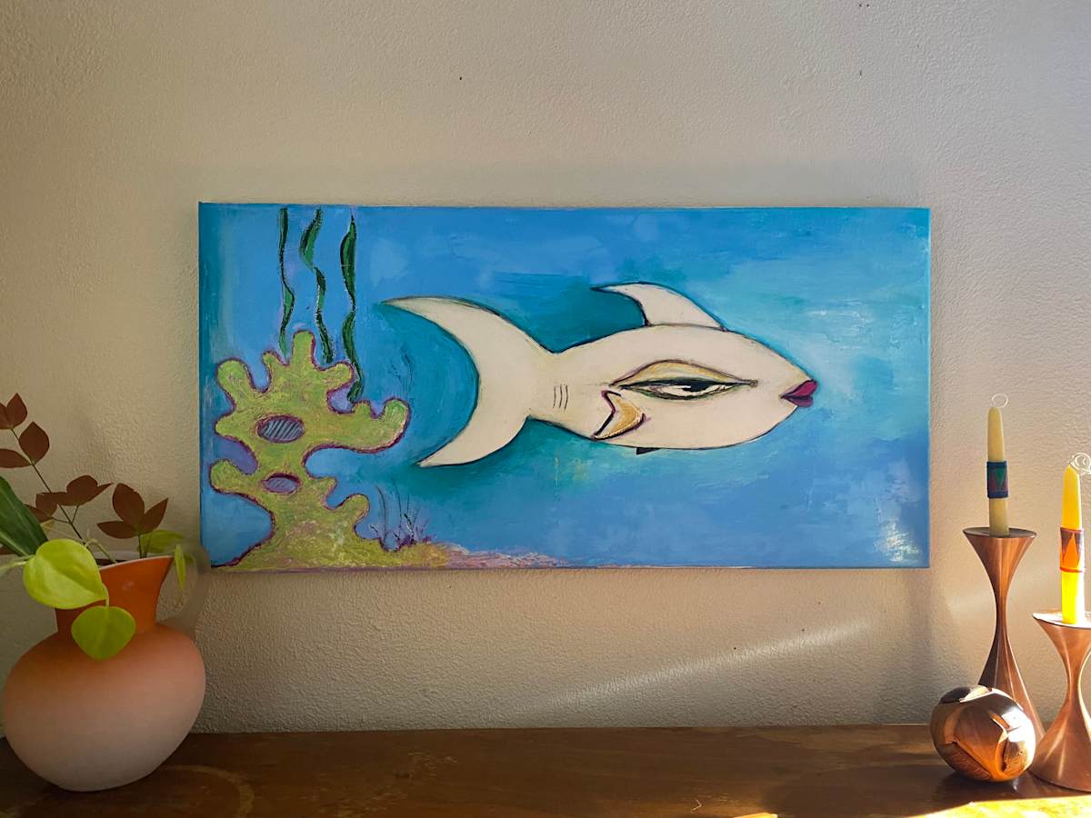 Fish on Mantle by Nell Hergenrather, Image 2.