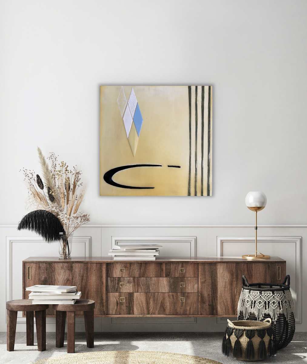 Encaustic w/diamonds by Nell Hergenrather 