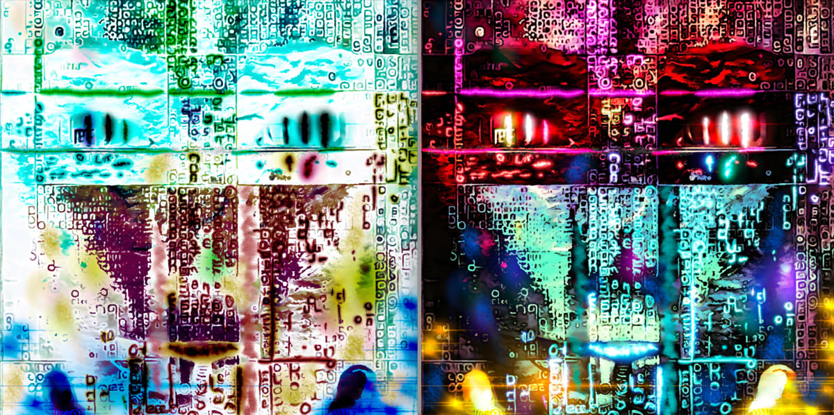 The Forthcoming Mona Lisa (diptych) by Sergio Cesario  Image: The Forthcoming Mona Lisa (original: inspired on an AI-assisted imagery)