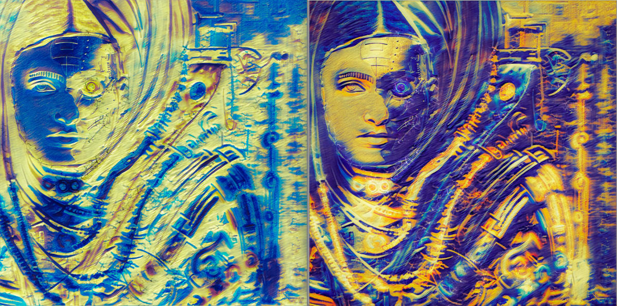 I am from Malaland (diptych) by Sergio Cesario  Image: I am from Malaland (original: a public domain photograph of Malala)