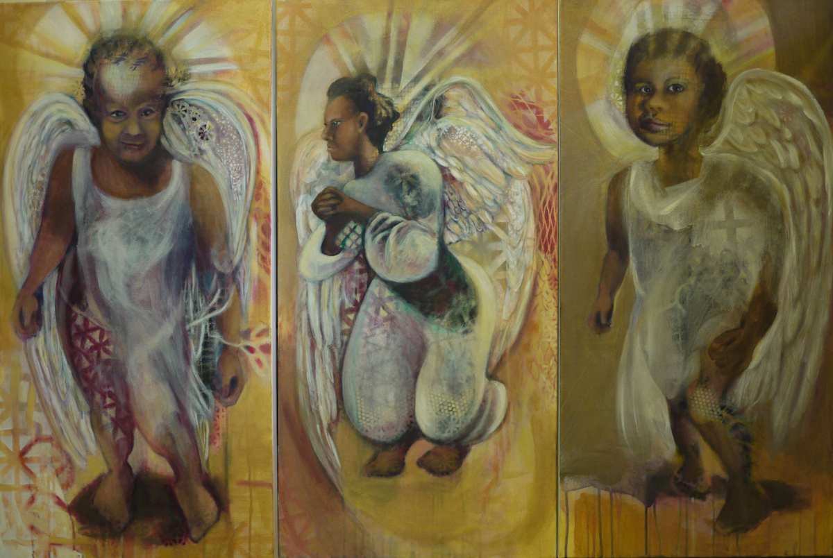3 angels for Beverly by Pat Goslee, Image 1.