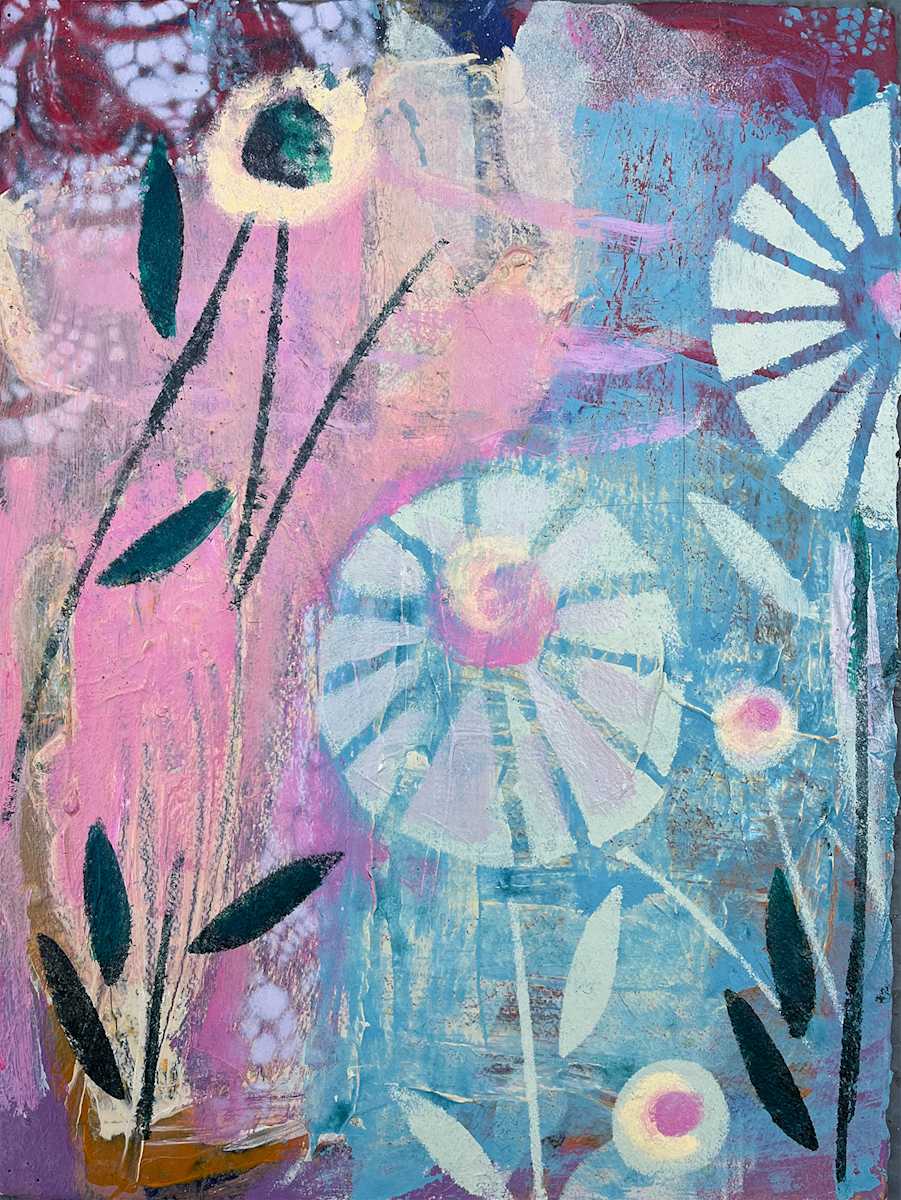 floralstencilpatternonpaper by Pat Goslee, Image 1.