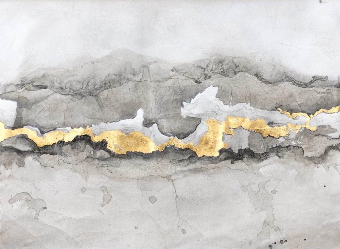 untitled with gold #1 by Allison Belolan 