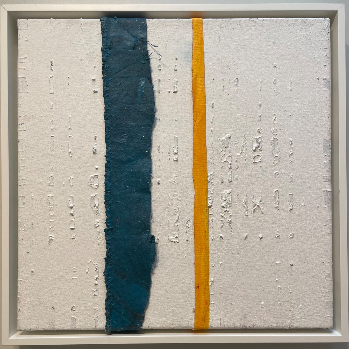 Untitled blue and orange  Image: Oil, encaustic 
