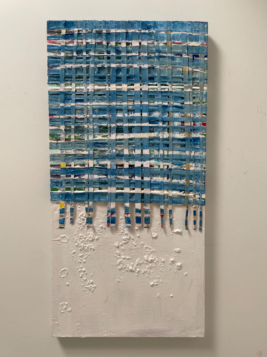 Beach Wrack  Image: sea shells, strips, gesso, oil