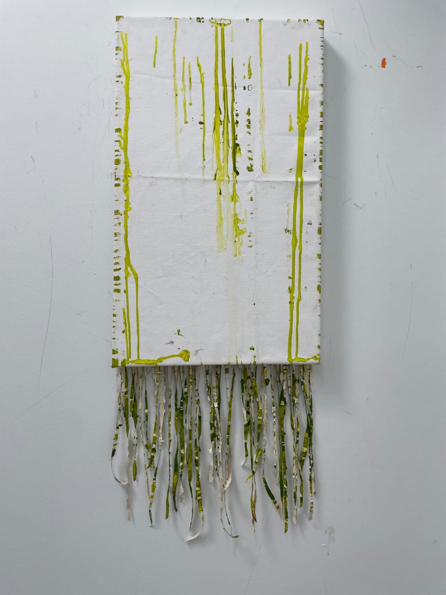 Untitled (white, green)  Image: acrylic on folded canvas
