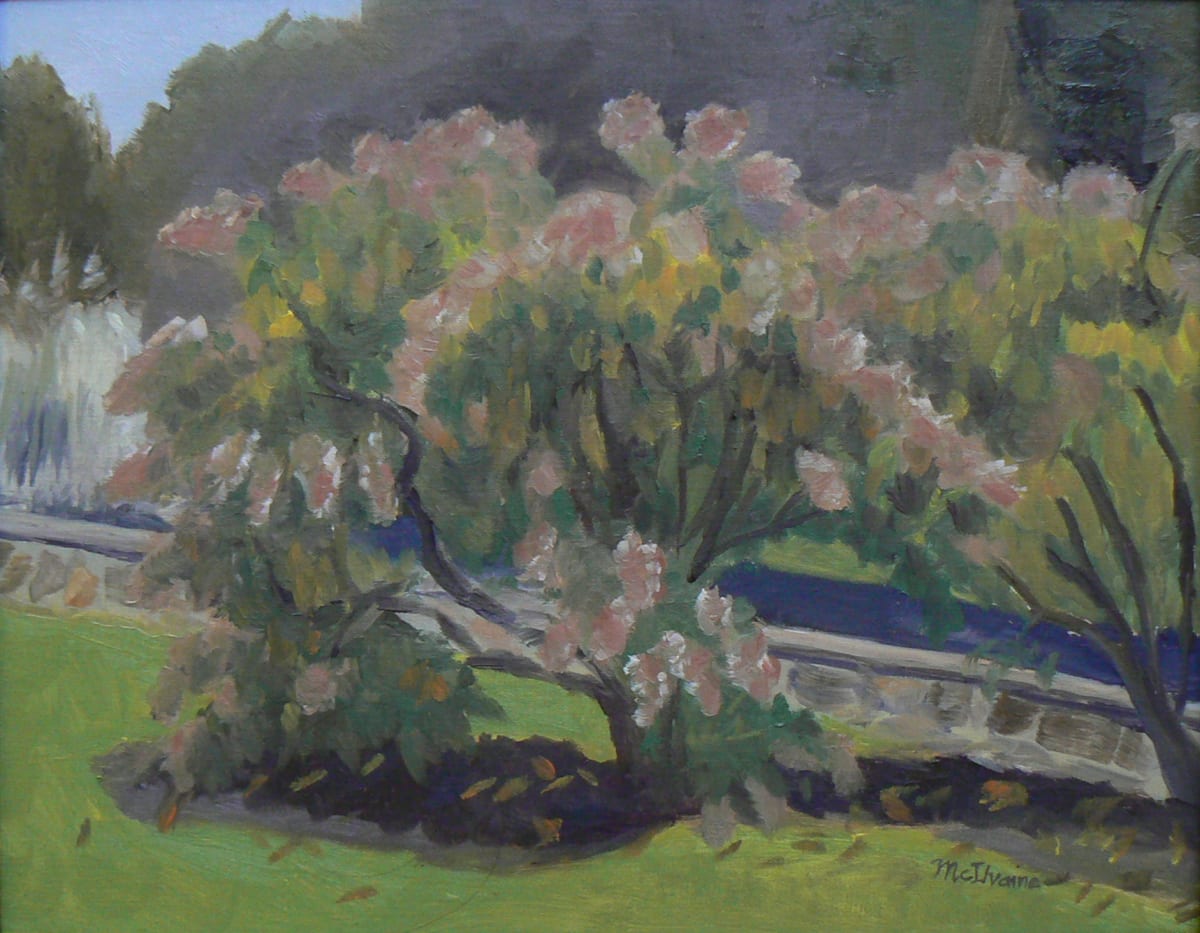 Fall Blooms by Joanne McIlvaine  Image: Painted at Longwood Gardens as part of Plein Air Brandywine Valley, Fall 2018.