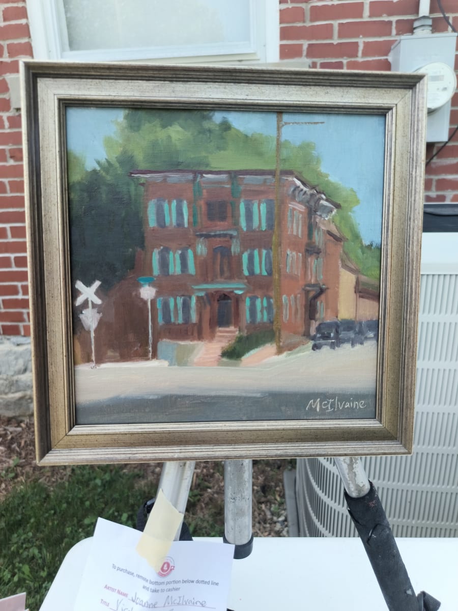 Victorian Gem by Joanne McIlvaine  Image: This is a painting of Bube's brewery in Mt. Joy, painted at the Mt. Joy Historical Society Quick Draw