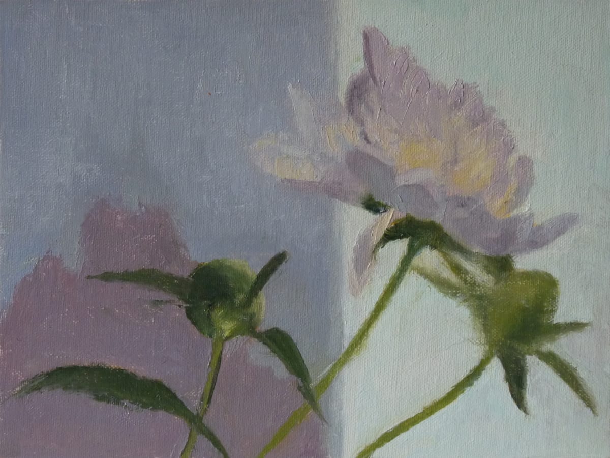 Between Bud and Bloom by Joanne McIlvaine  Image: Painted in studio from life